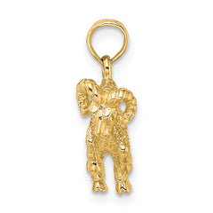 14k 3-D Aries Zodiac Charm