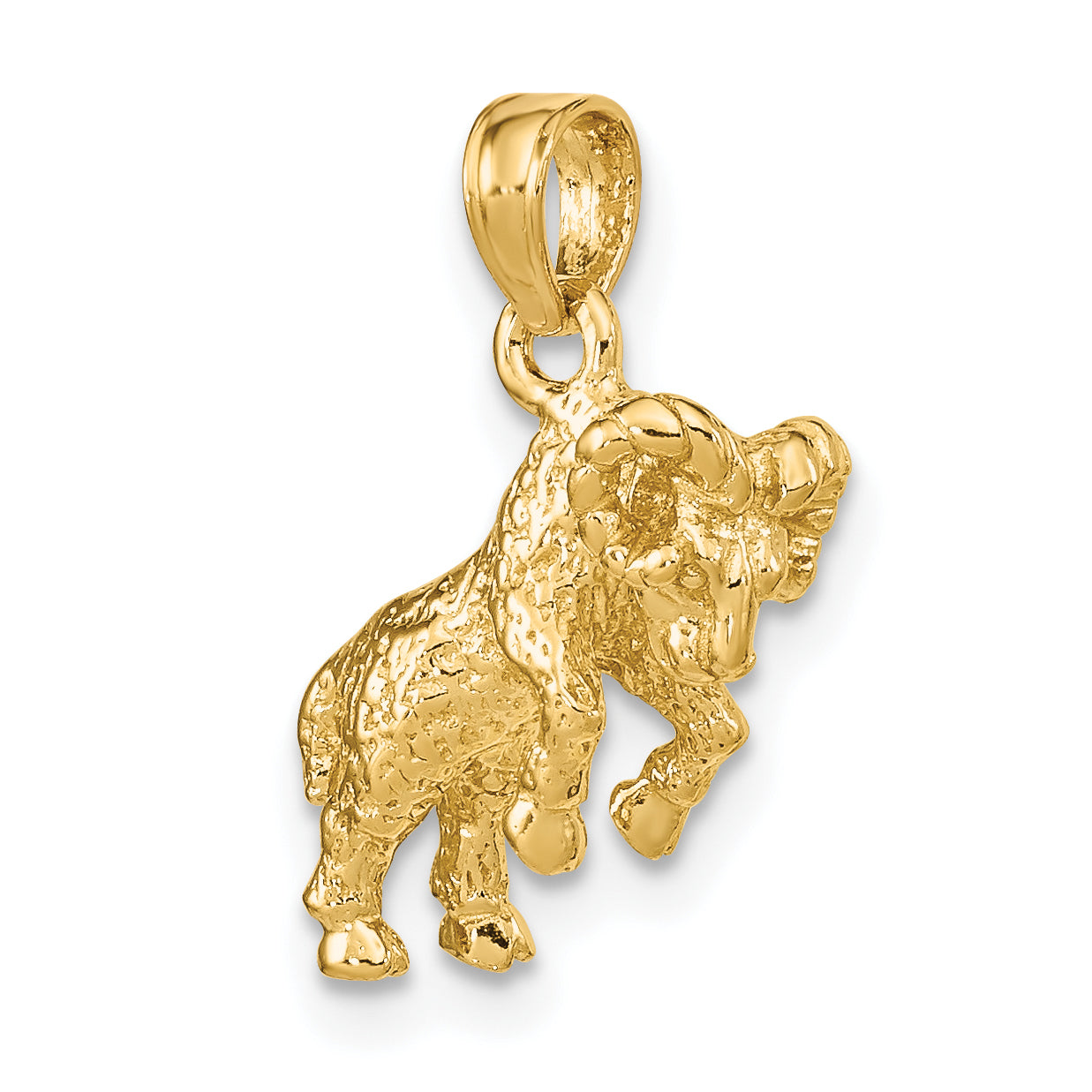 14k 3-D Aries Zodiac Charm