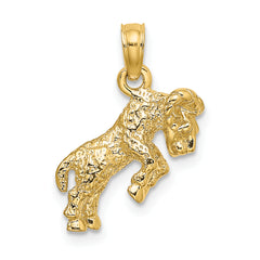 14k 3-D Aries Zodiac Charm