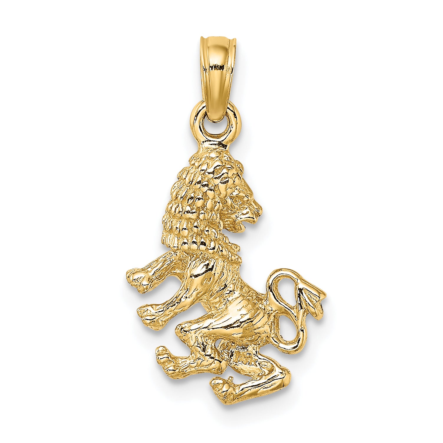 14k 3-D Leo Zodiac Charm