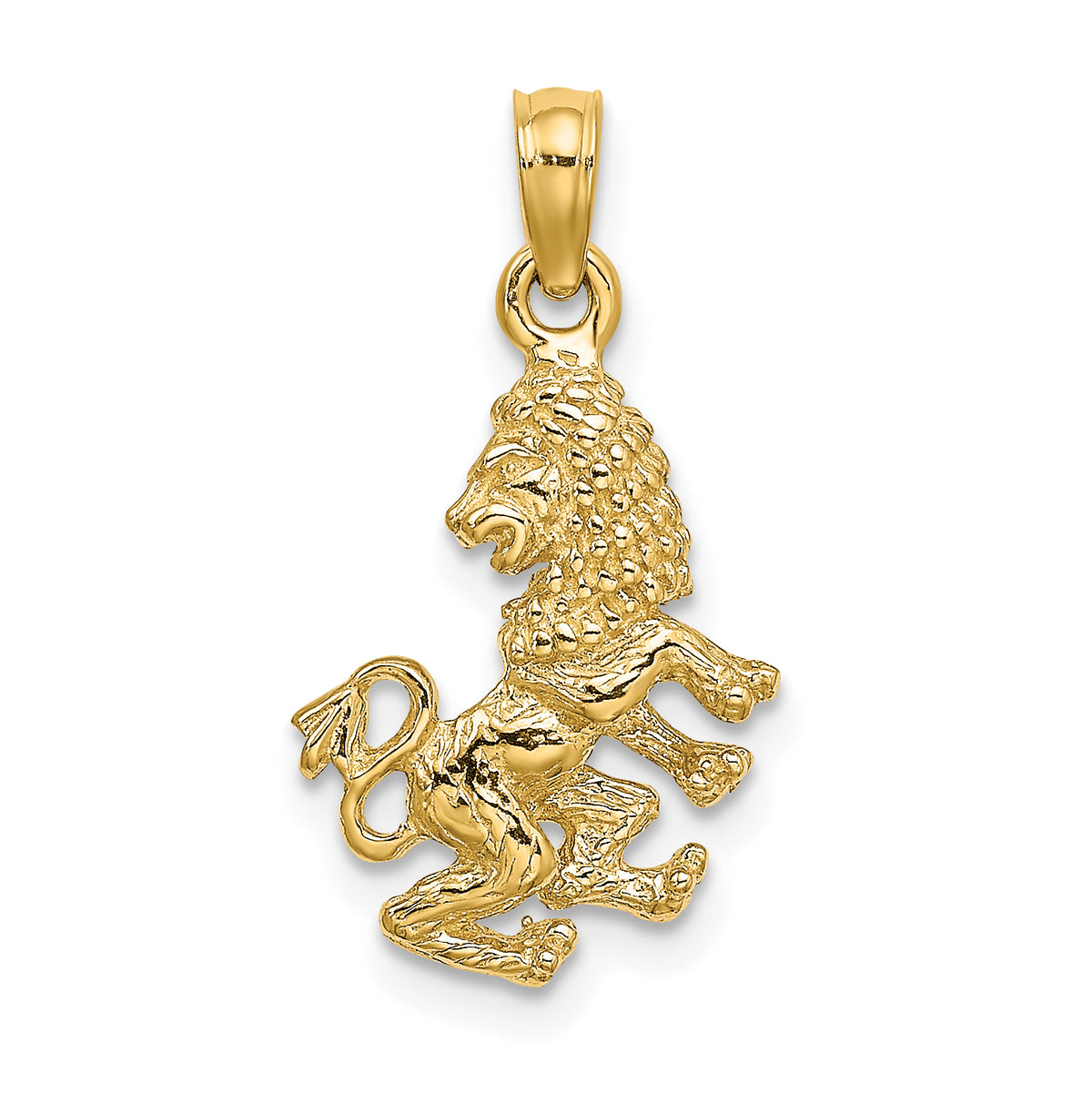 14k 3-D Leo Zodiac Charm