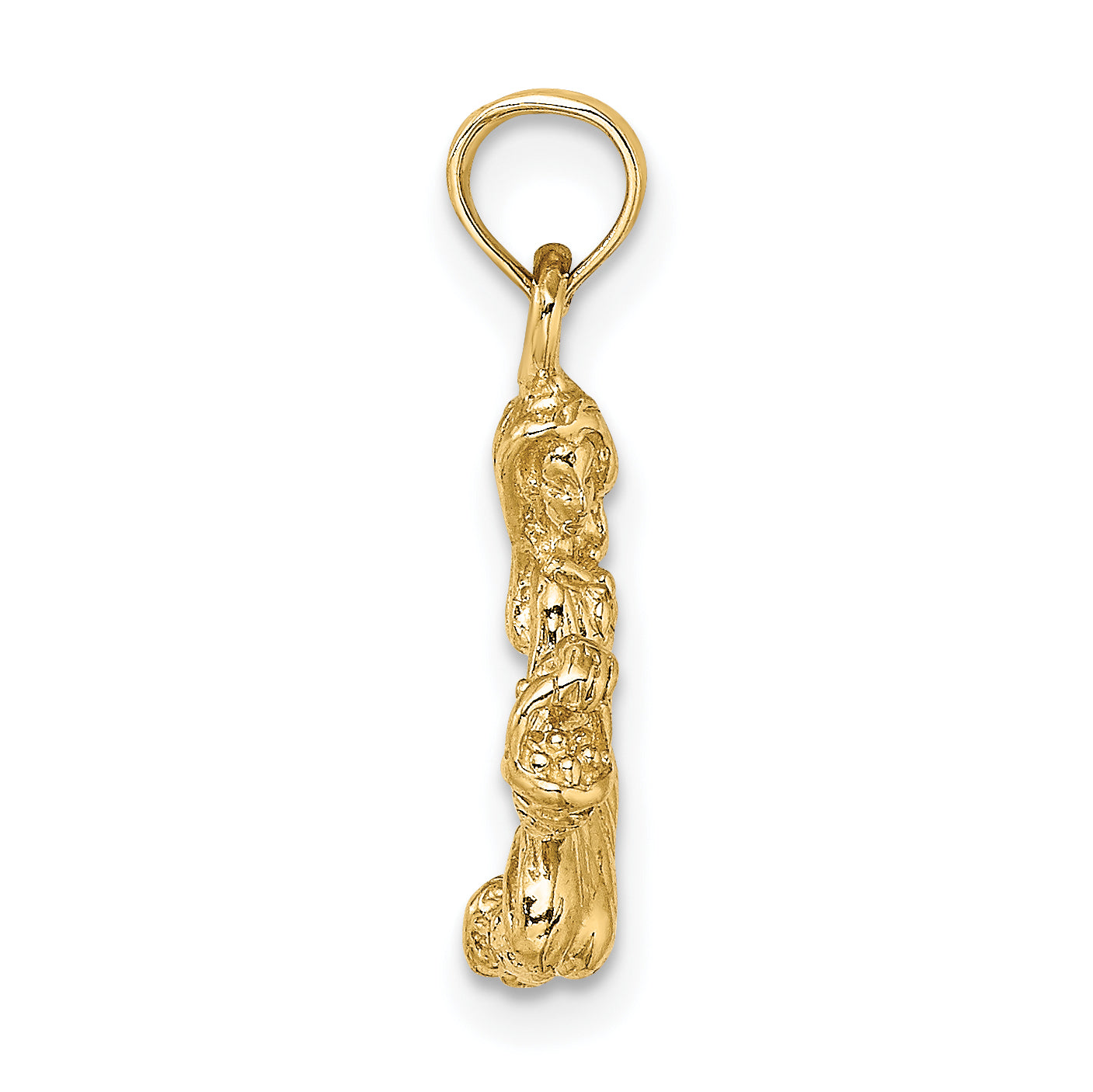 14k 3-D Virgo Zodiac Charm