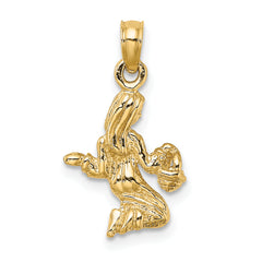 14k 3-D Virgo Zodiac Charm