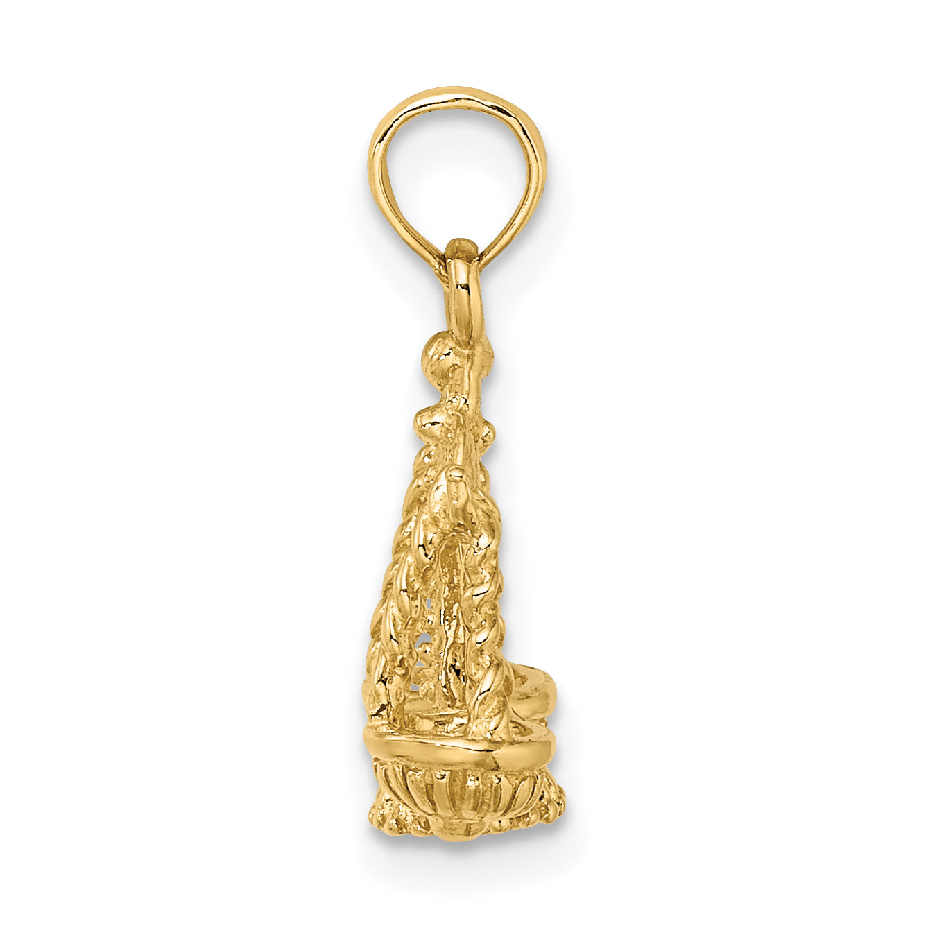 14k 3-D Libra Zodiac Charm