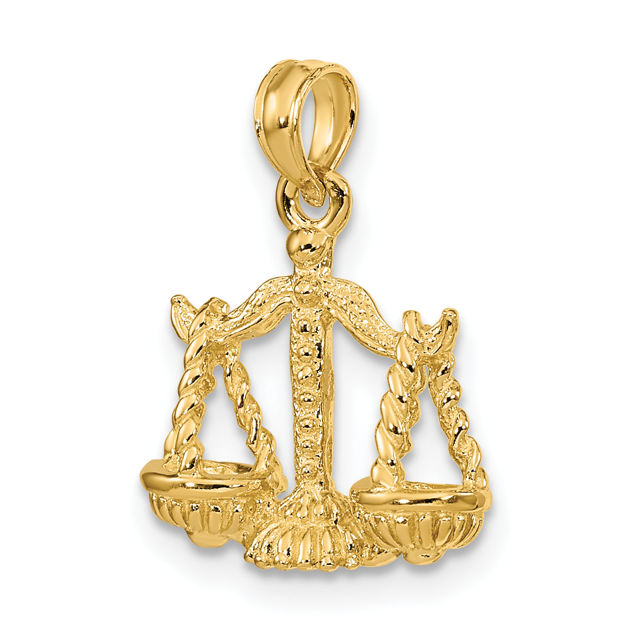 14k 3-D Libra Zodiac Charm