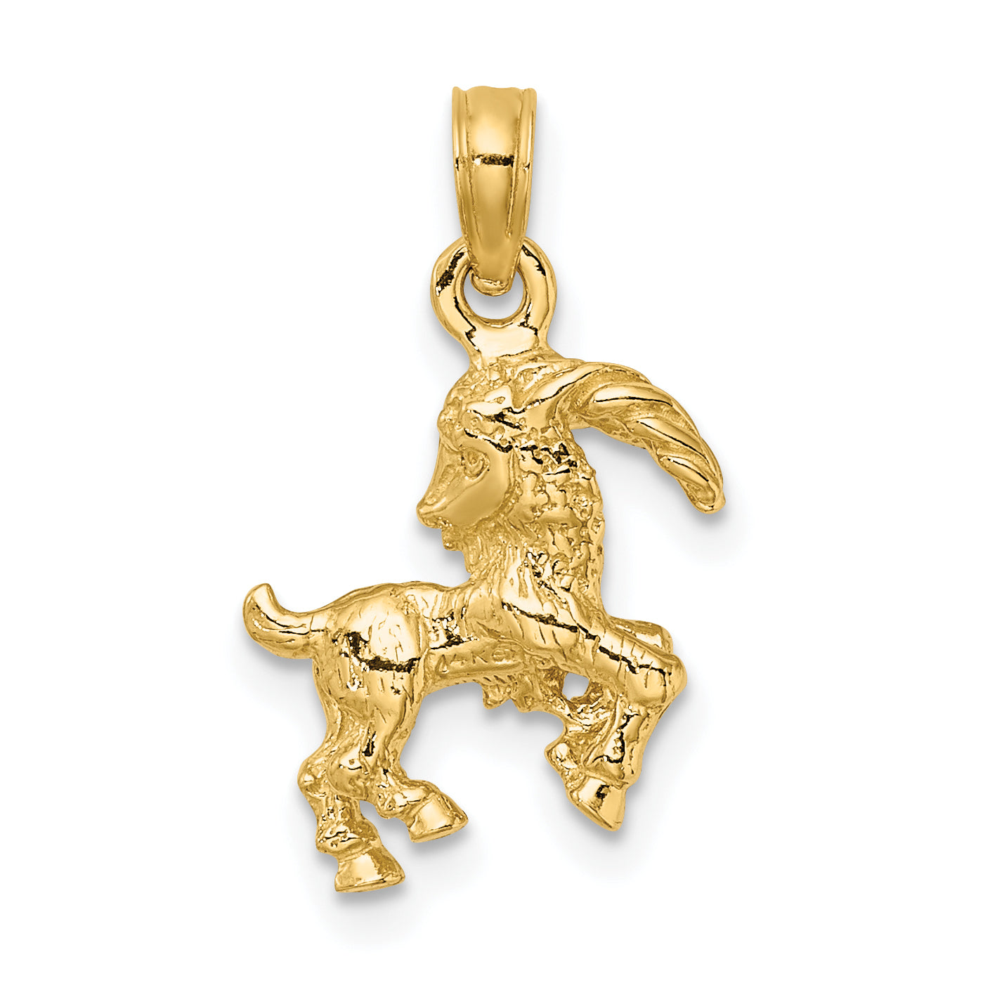 14k 3-D Capricorn Zodiac Charm