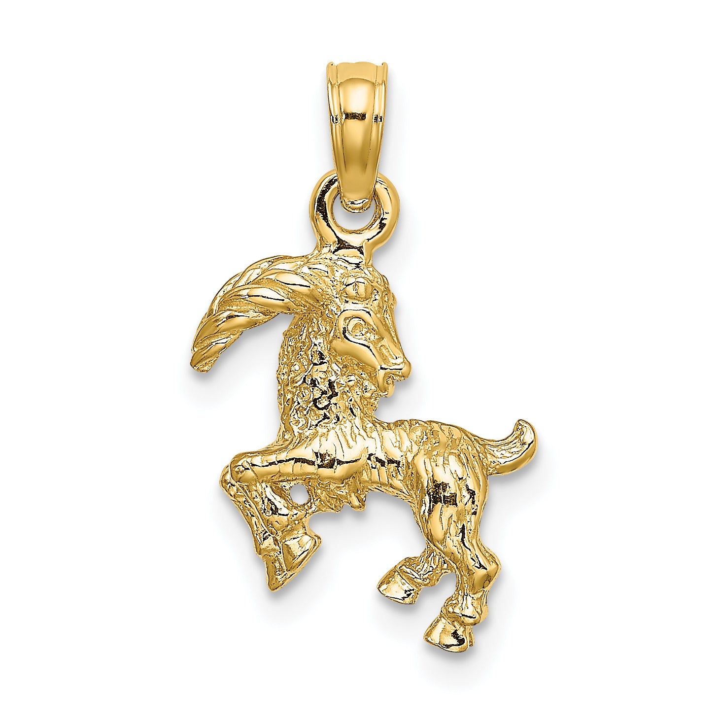 14k 3-D Capricorn Zodiac Charm