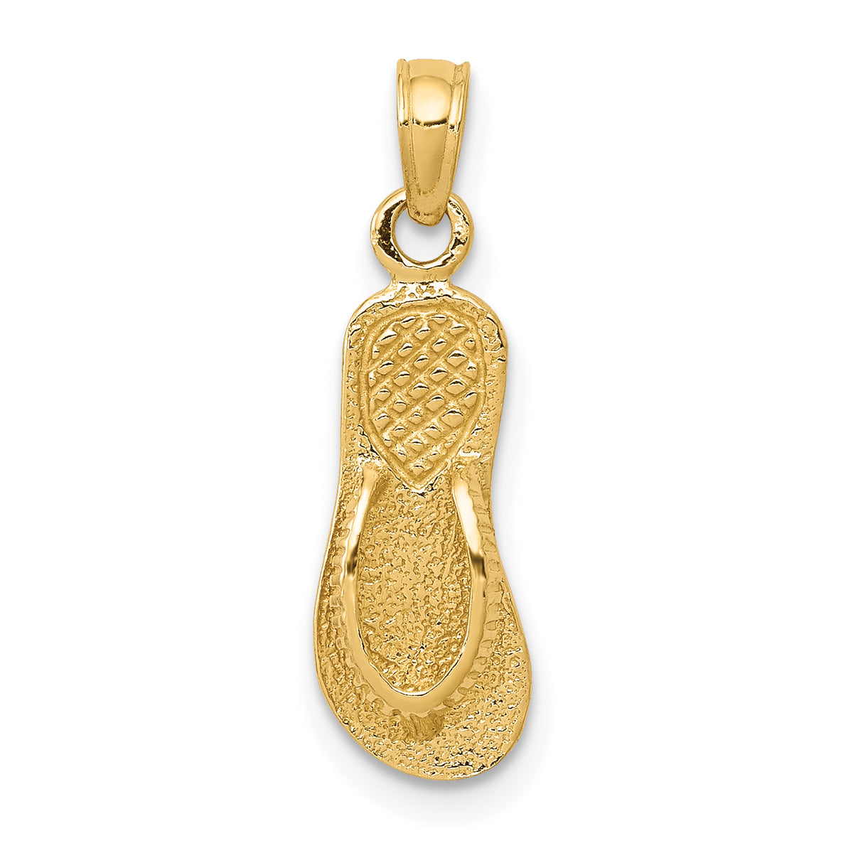 14k 3D Single Flip-Flop Pendant