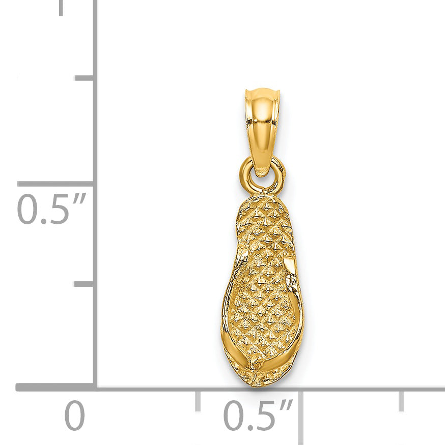 14k 3D CAPTIVA Flip-Flop Charm