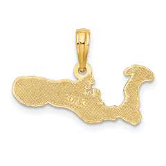 14k GRAND CAYMAN Island Map Charm