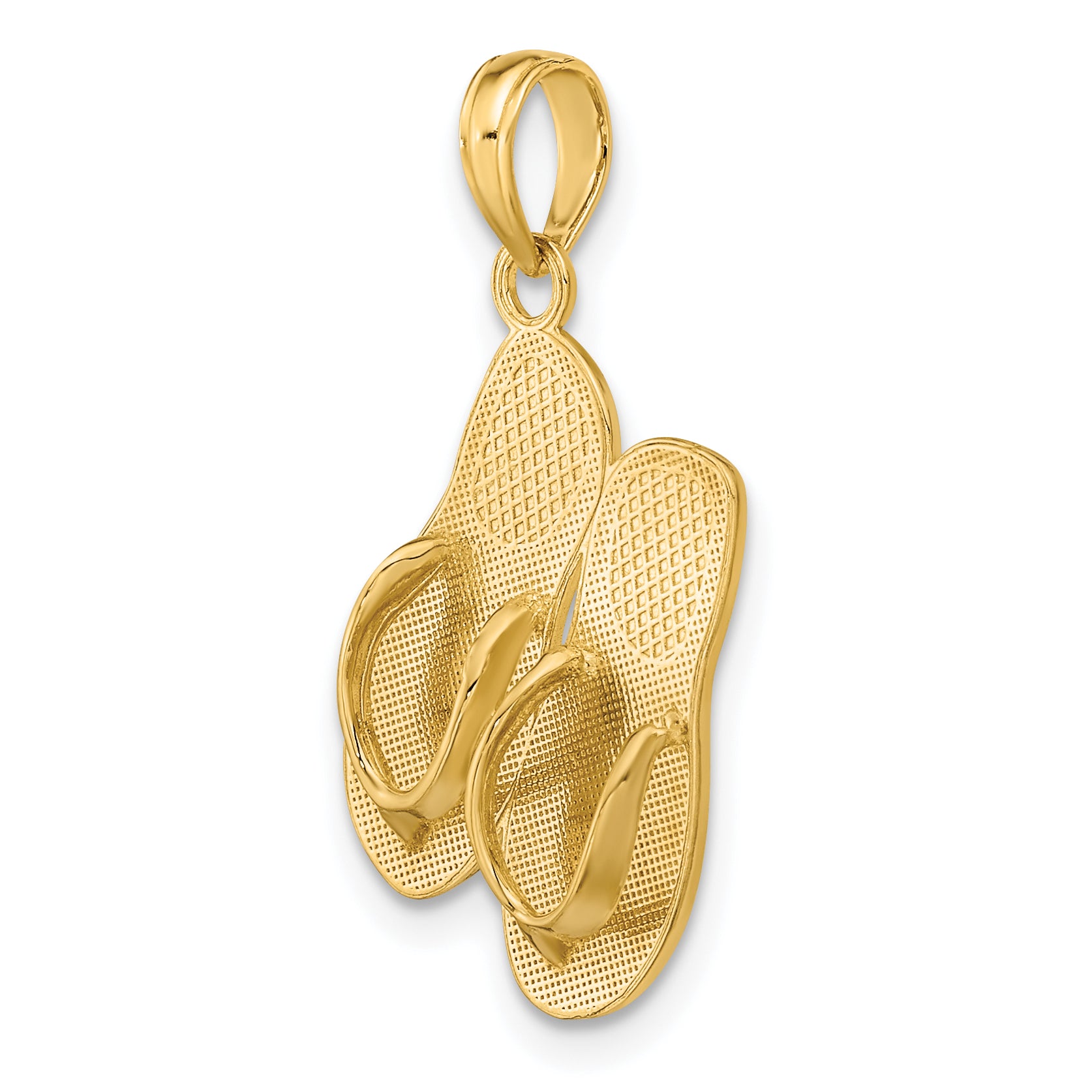 14k 3D HAWAII ALOHA Double Flip-Flop Charm