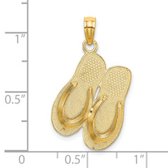 14k 3D HAWAII ALOHA Double Flip-Flop Charm