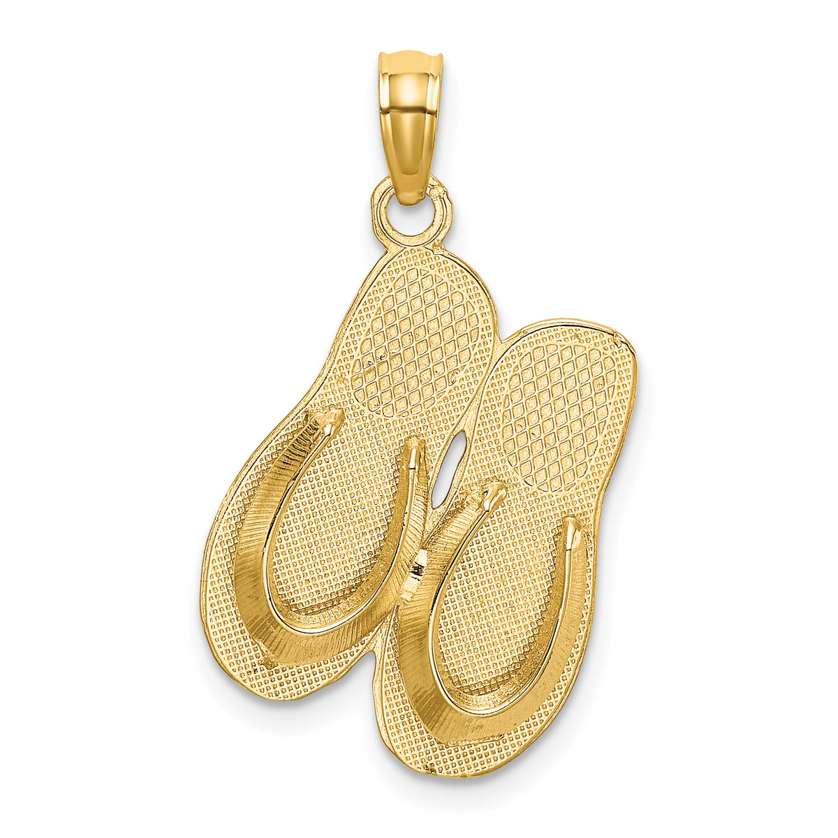 14k 3D HAWAII ALOHA Double Flip-Flop Charm