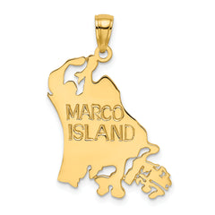 14k Cut Out MARCO ISLAND Charm