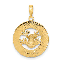 14k PUERTO RICO with Frog Pendant