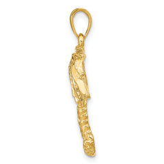 14k Double Palm Trees Pendant