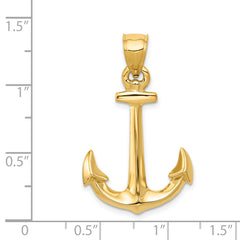 14k 3-D Anchor Pendant