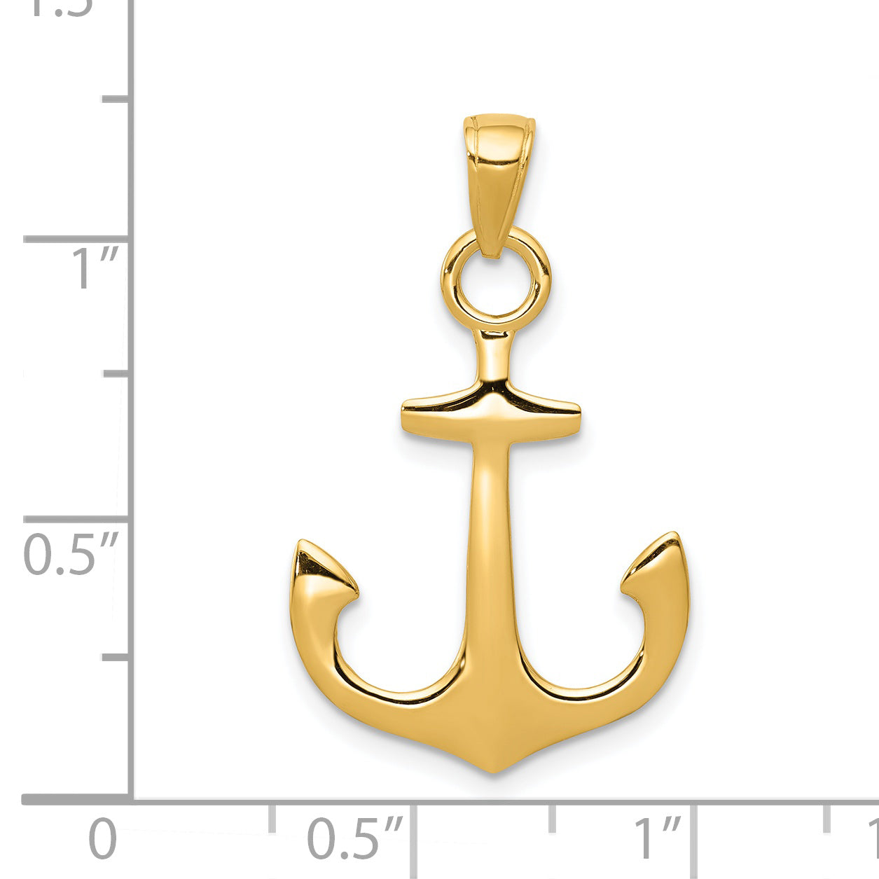 14k Anchor Pendant