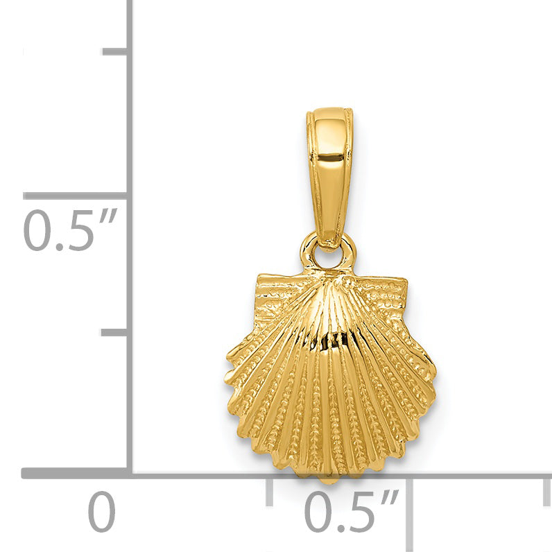 14k Scallop Shell Pendant