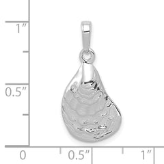 14K White Gold Oyster Shell Pendant