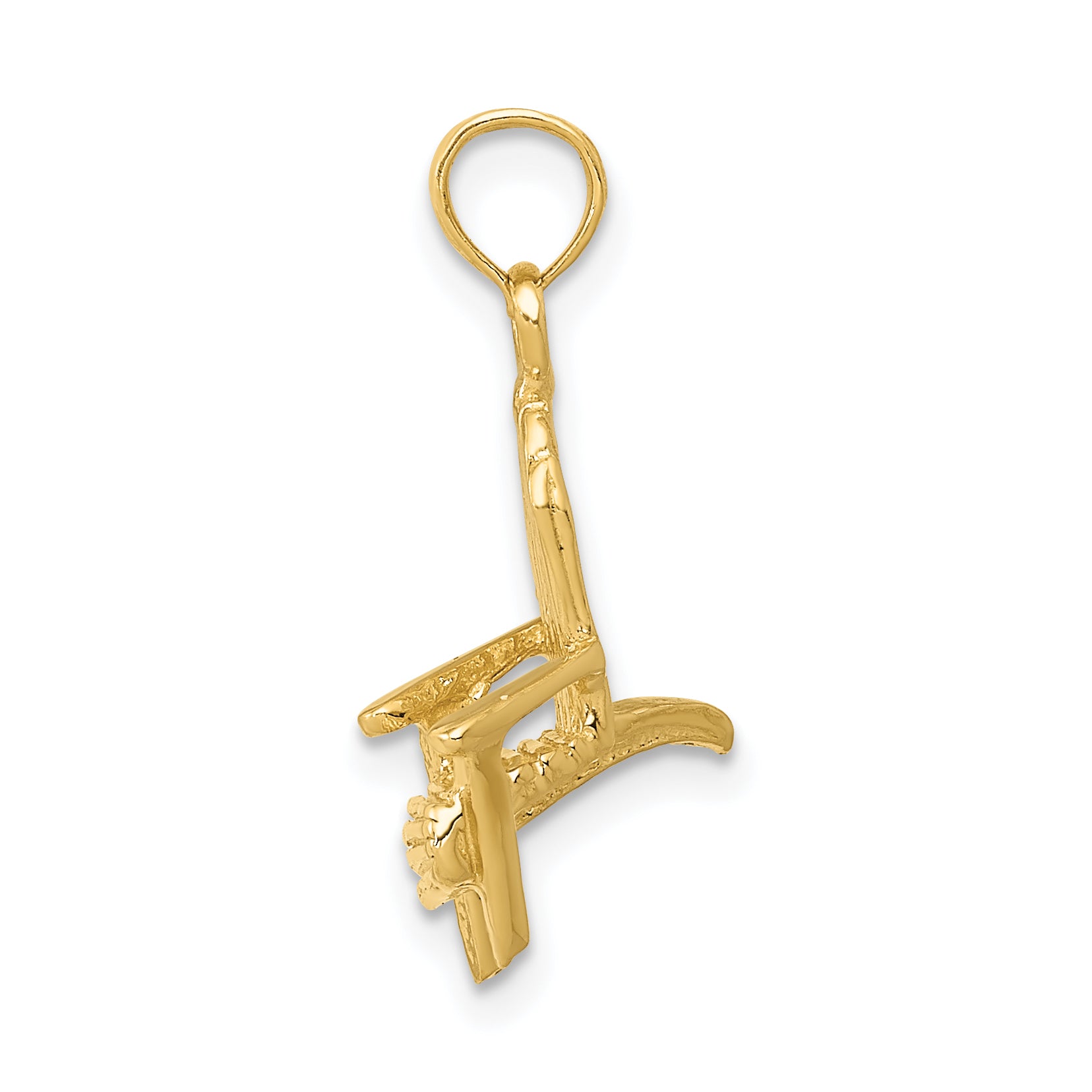 14K 3D Adirondack Beach Chair Pendant