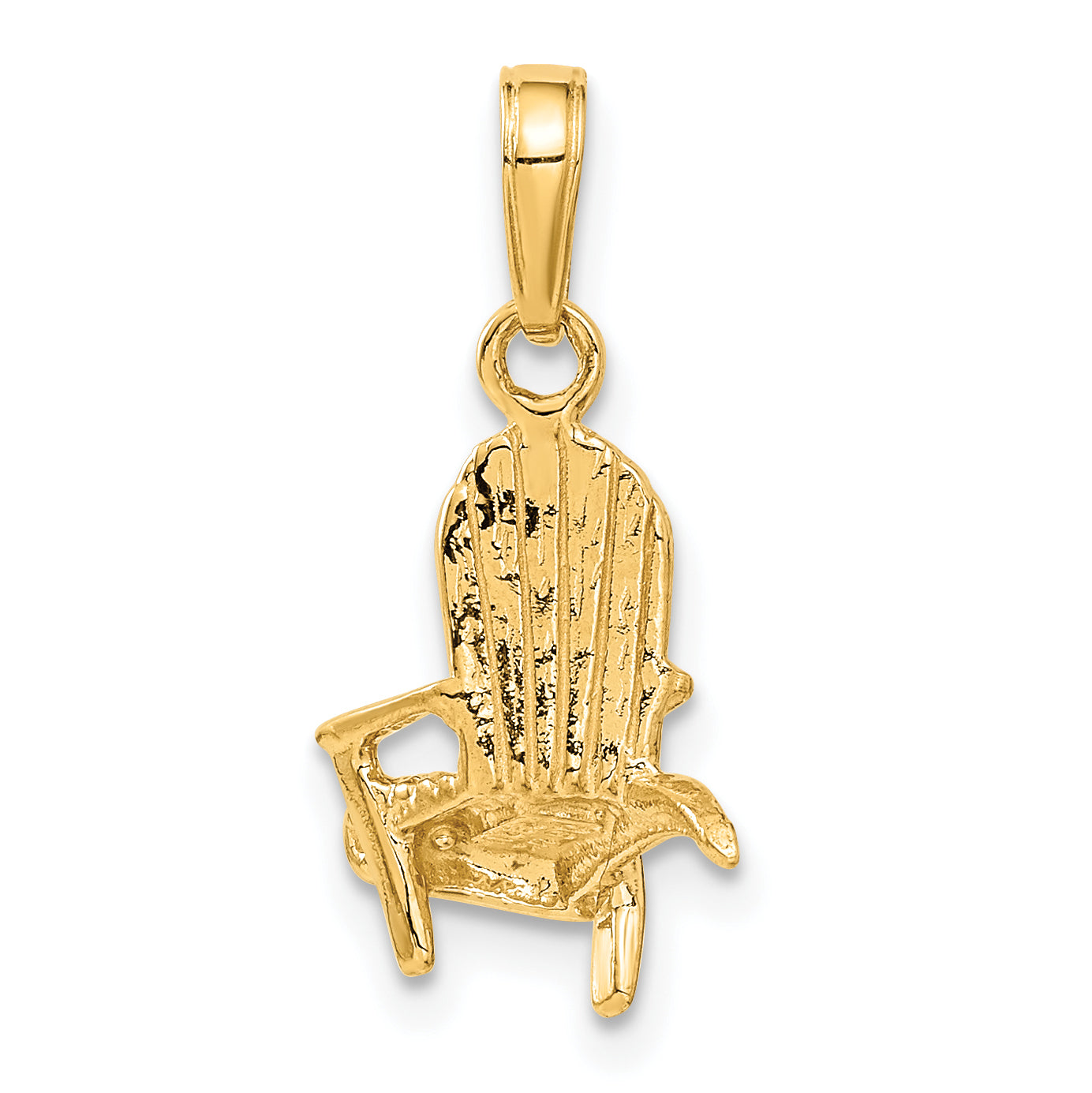 14K 3D Adirondack Beach Chair Pendant