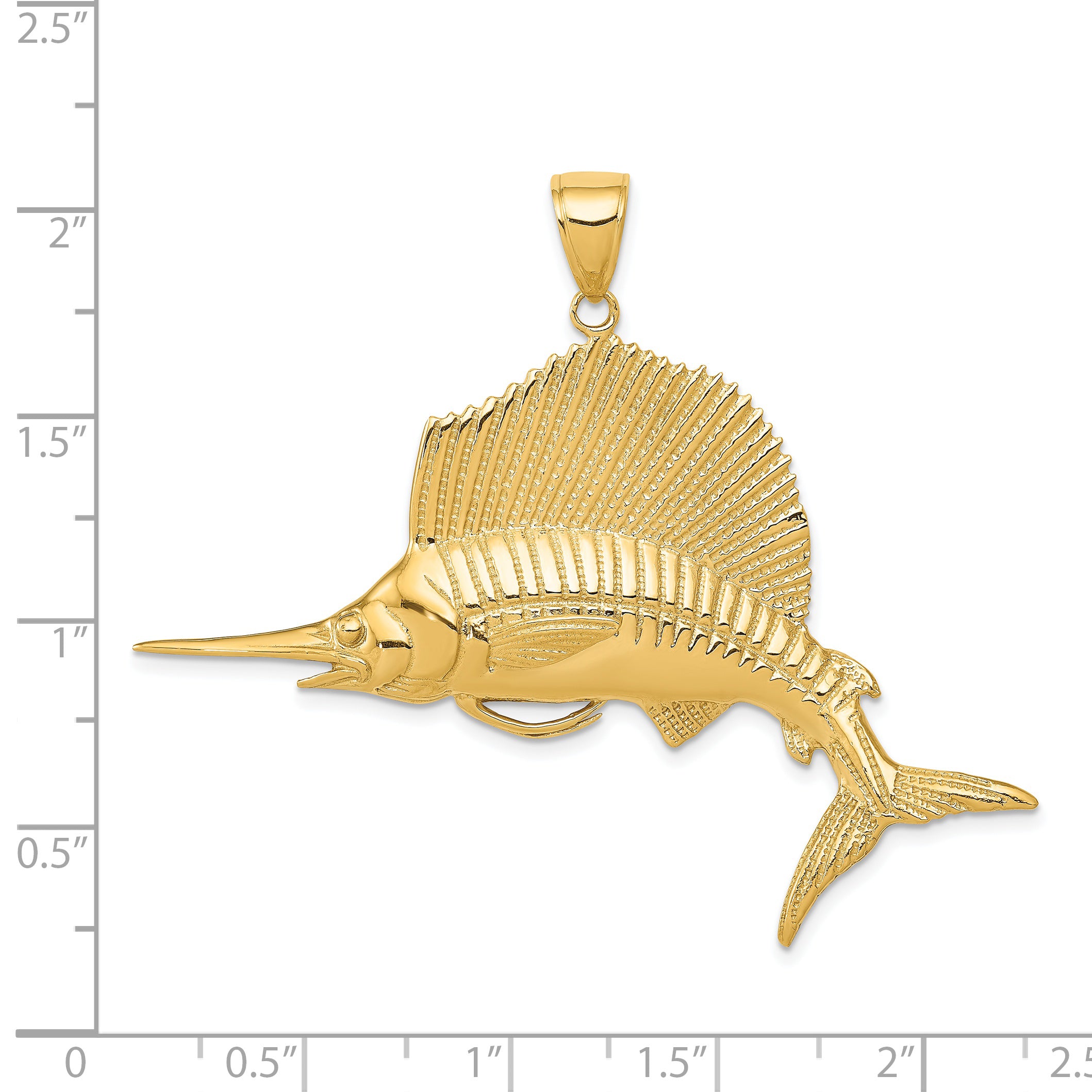 14k Sailfish Pendant