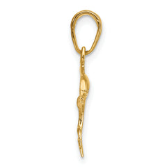 14k Dolphin Jumping Pendant