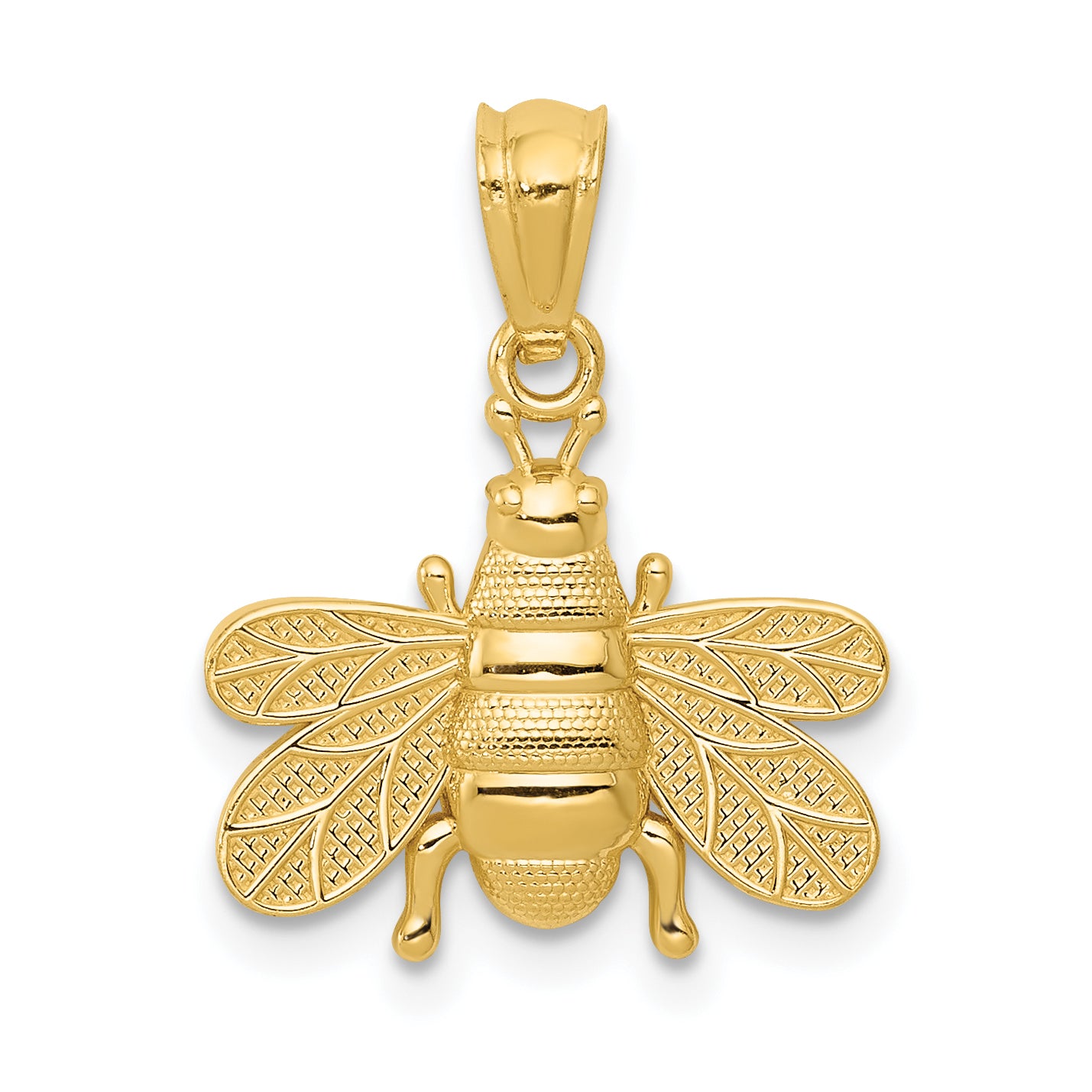 14k Polished Bee Pendant