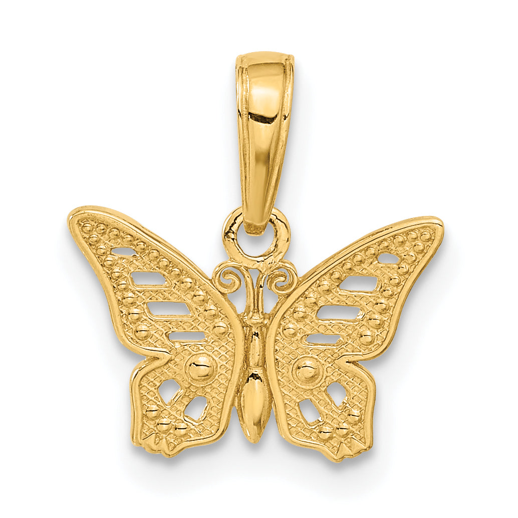 14k Cut-Out Butterfly Pendant