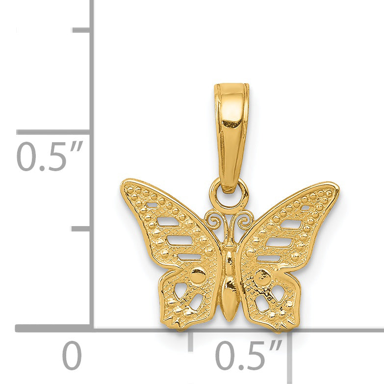 14k Cut-Out Butterfly Pendant