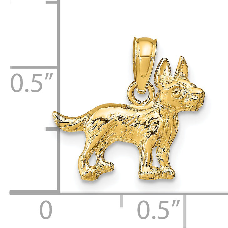 14k Terrier Dog Pendant