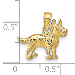 14k Terrier Dog Pendant