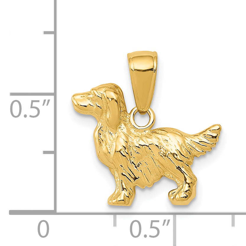 14k Springer Spaniel Dog Pendant