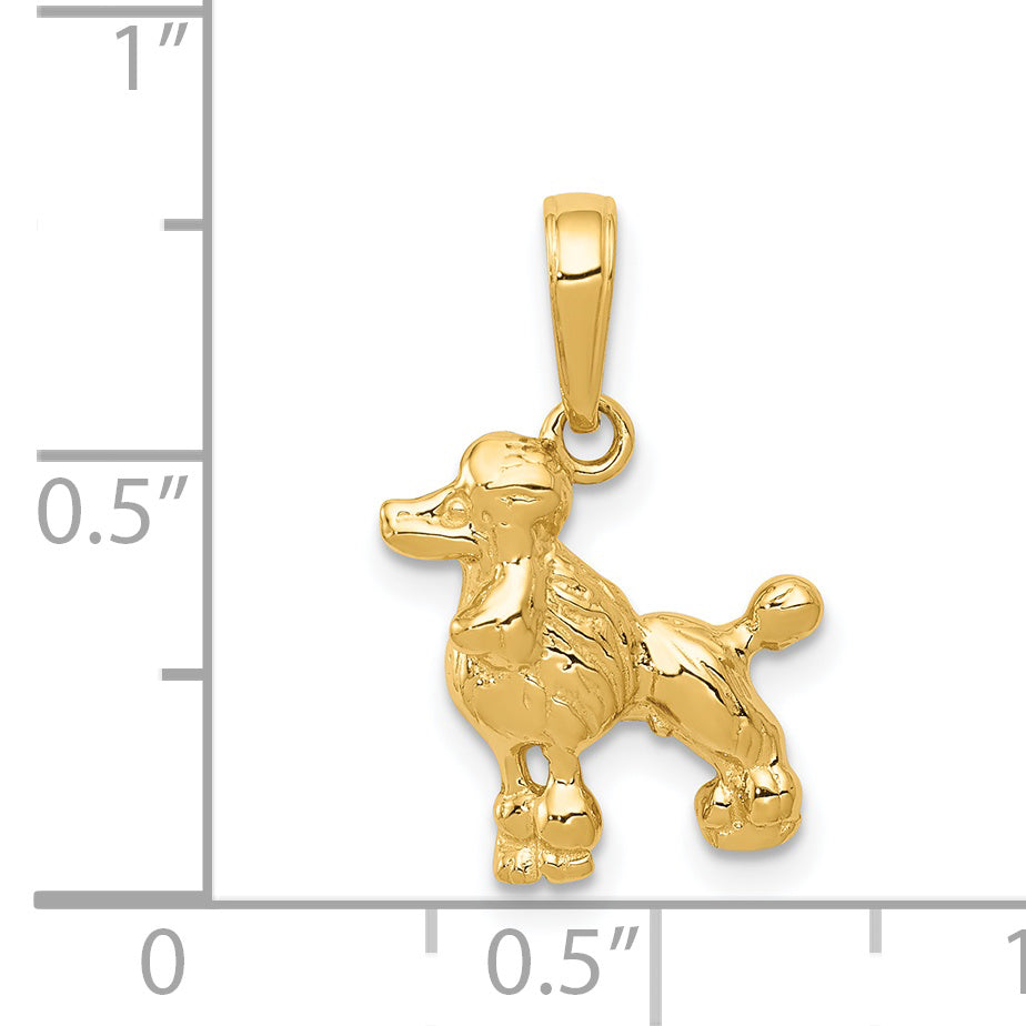 14k Poodle Dog Pendant