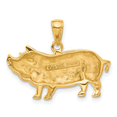 14k Pot Belly Pig Pendant