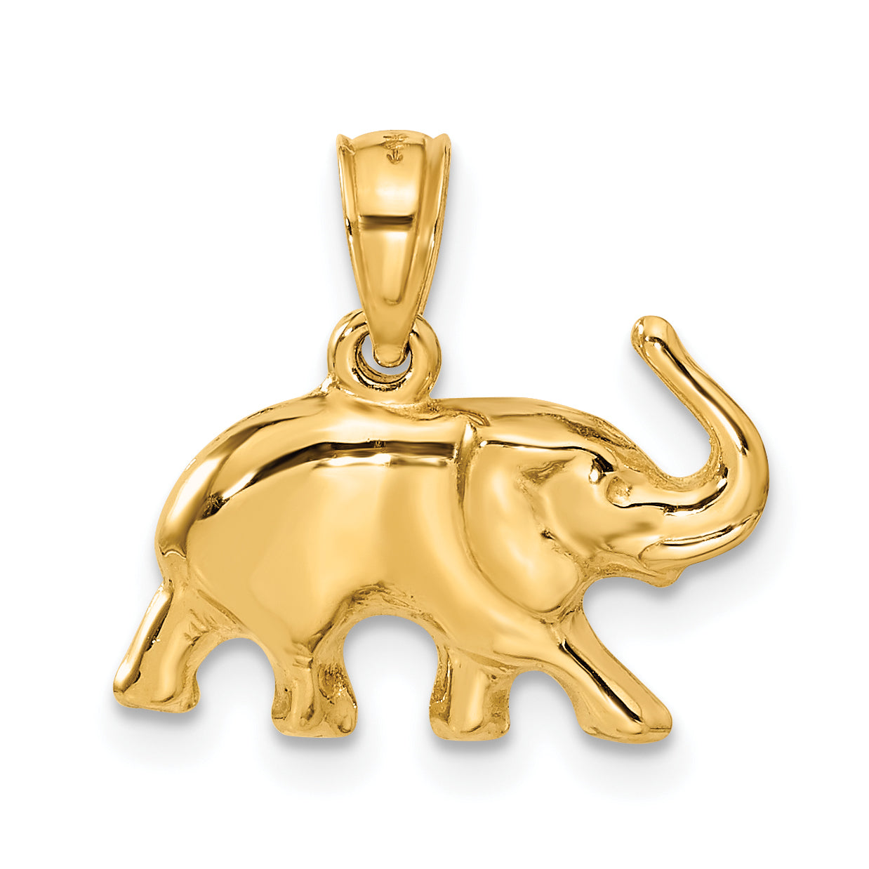 14k 3-D Elephant Pendant