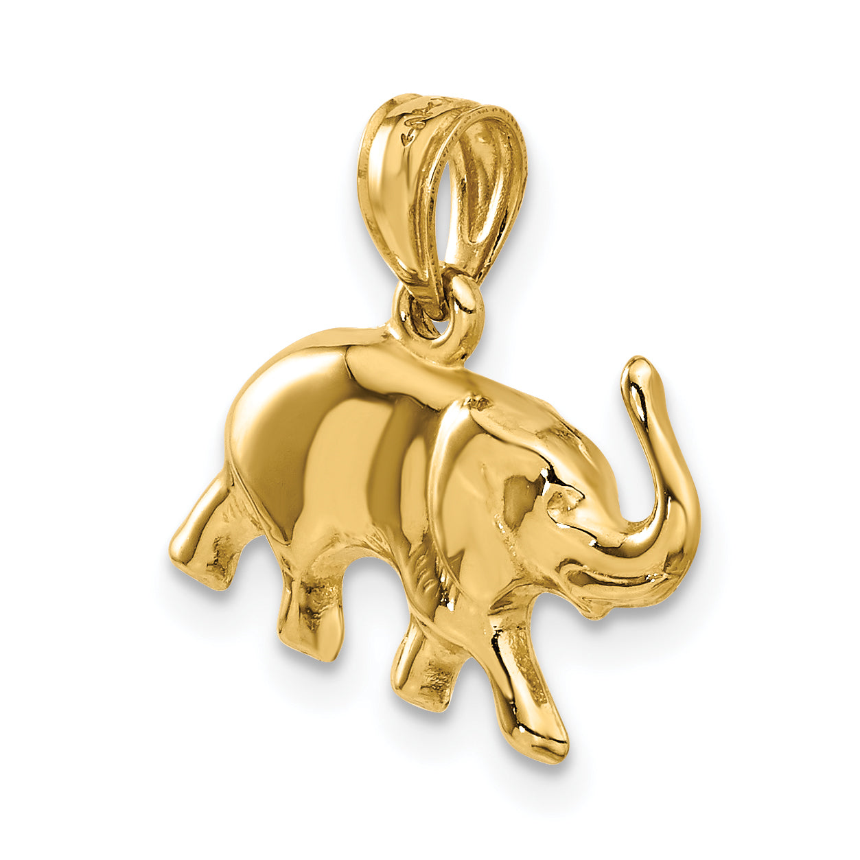 14k 3-D Elephant Pendant