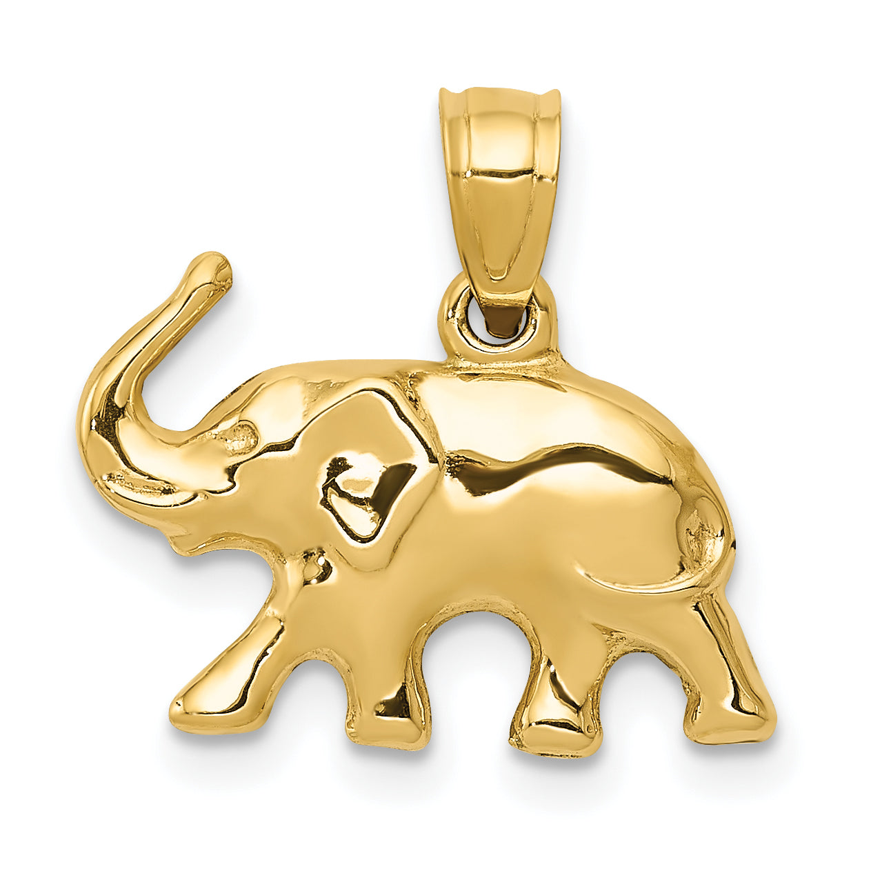 14k 3-D Elephant Pendant