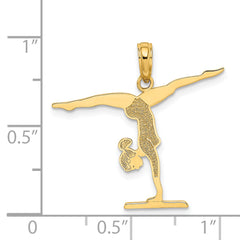 14k Gymnastics Floor Charm