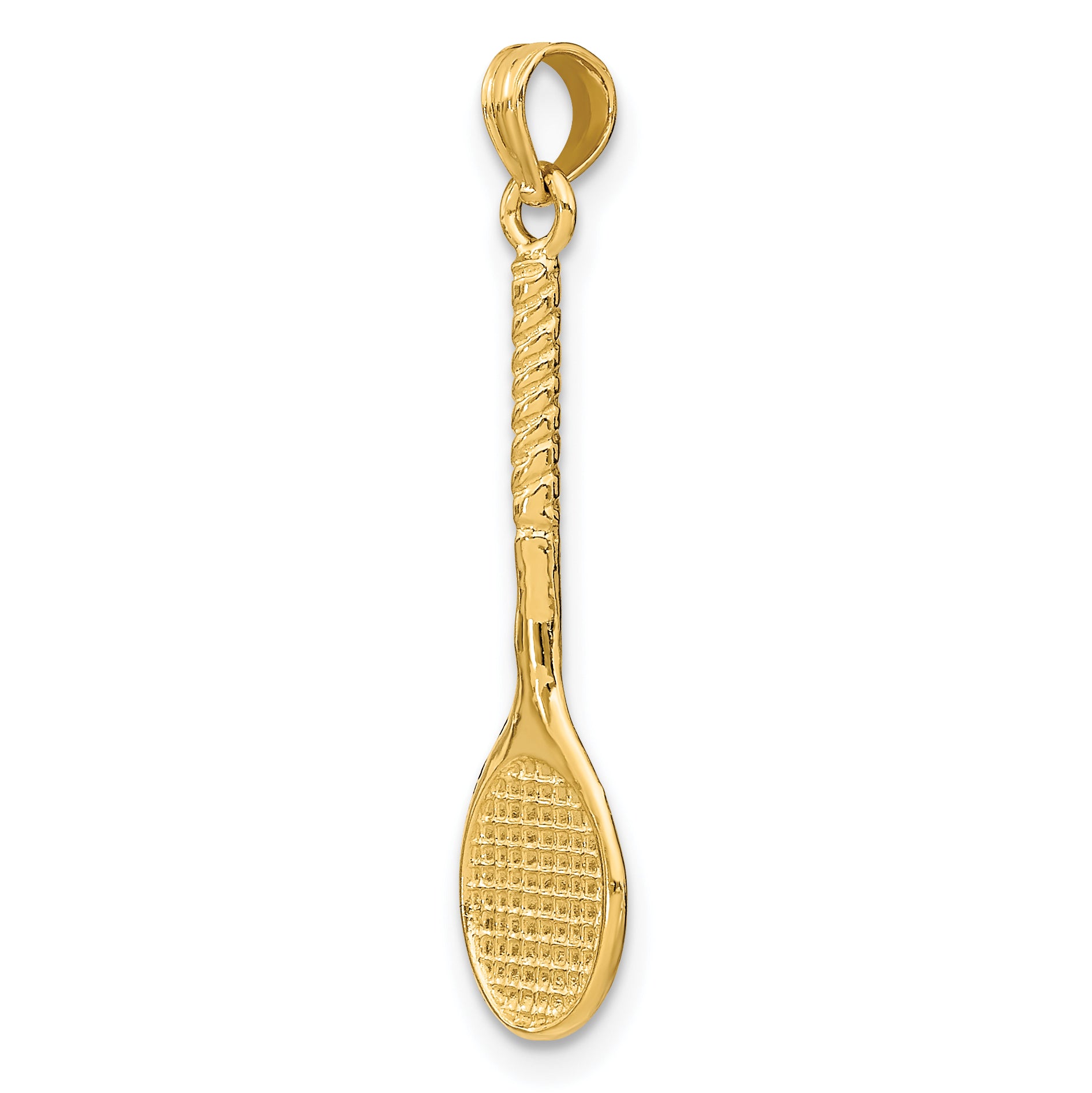 14k 3-D Tennis Racquet Charm