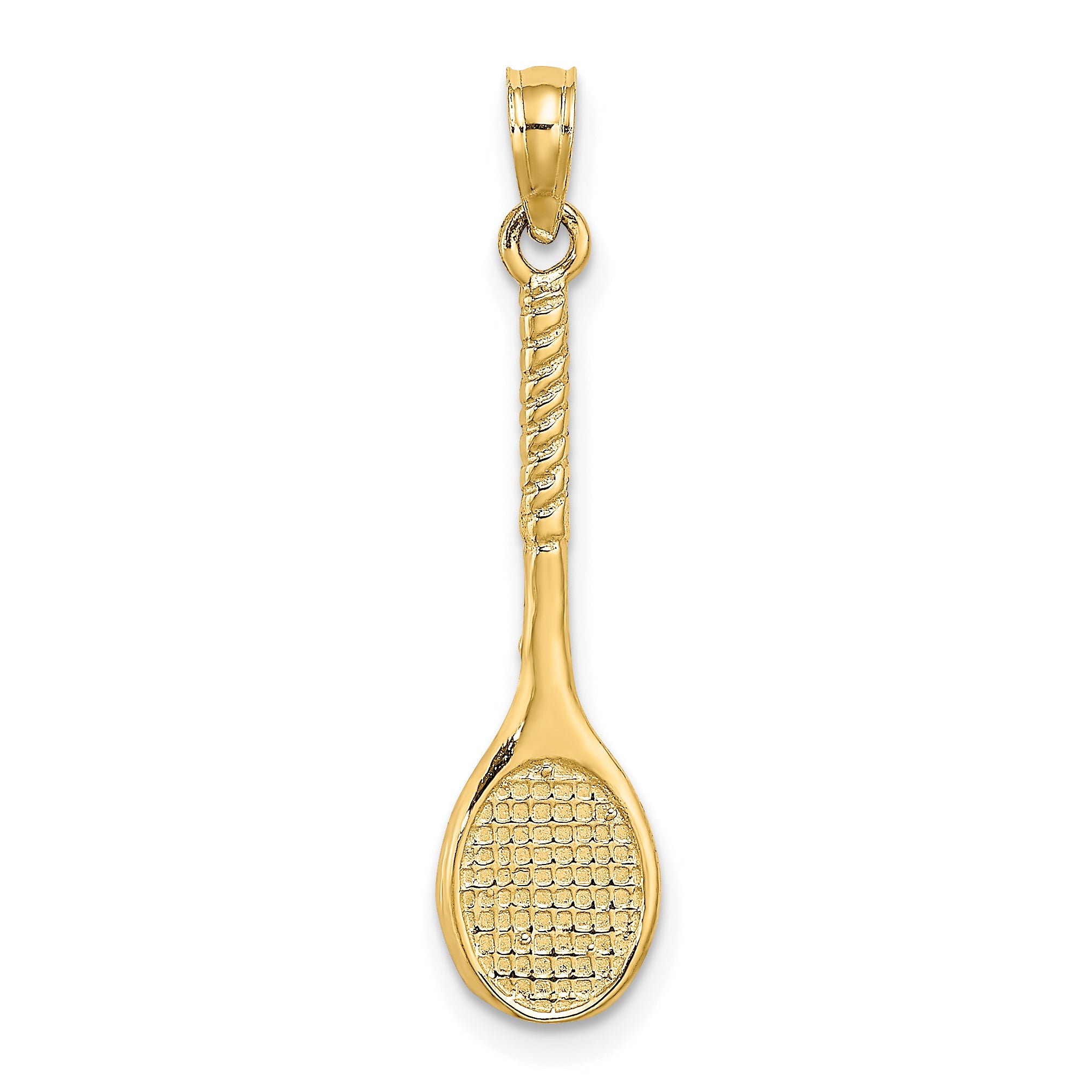 14k 3-D Tennis Racquet Charm