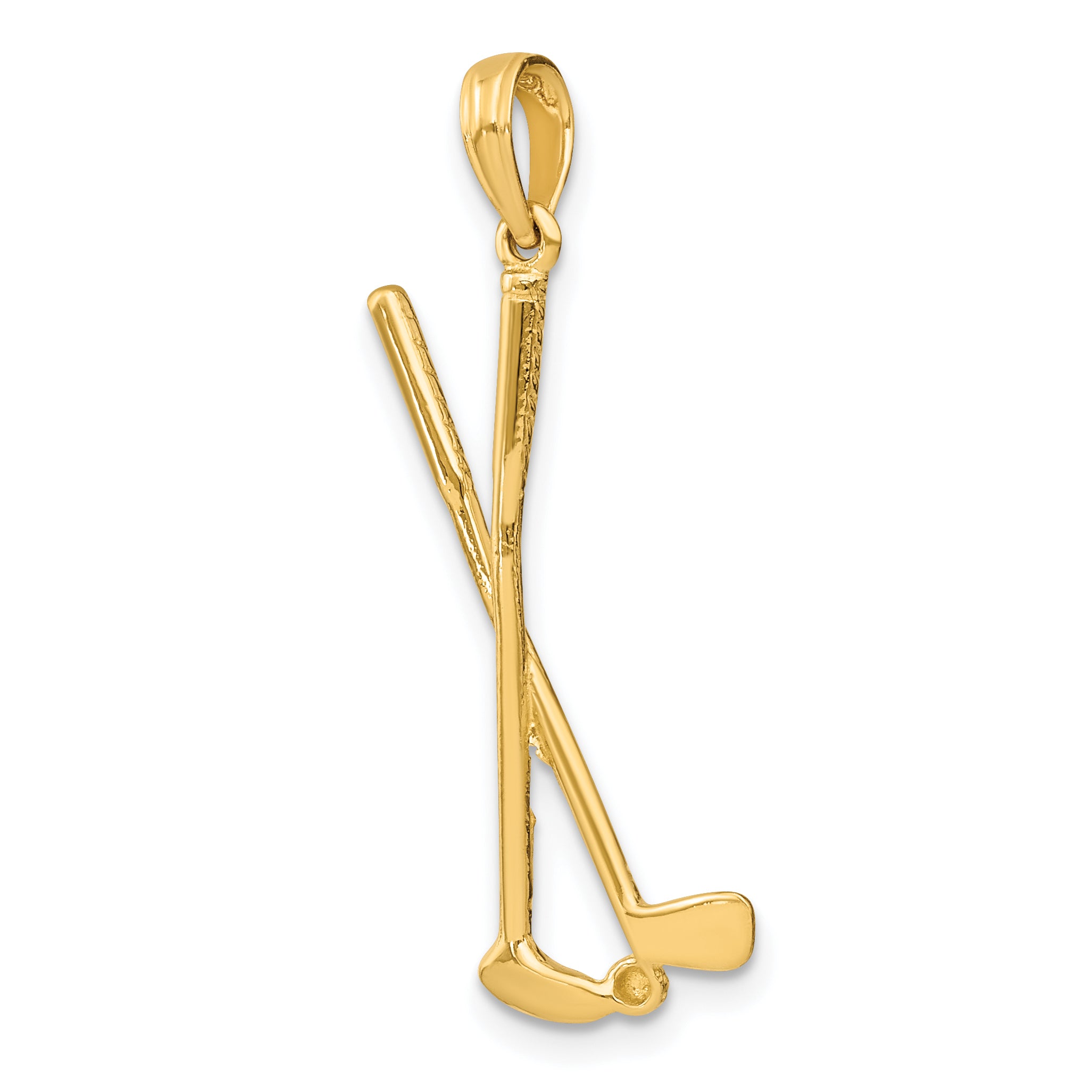 14k 3-D Double Golf Clubs with Ball Charm