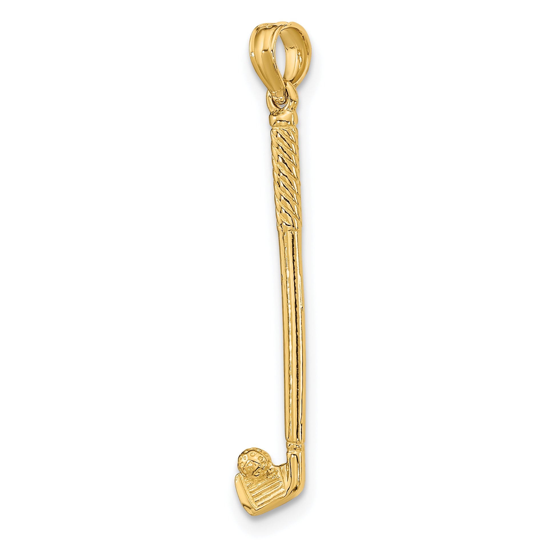 14k 3-D Single Golf Club with Ball Charm