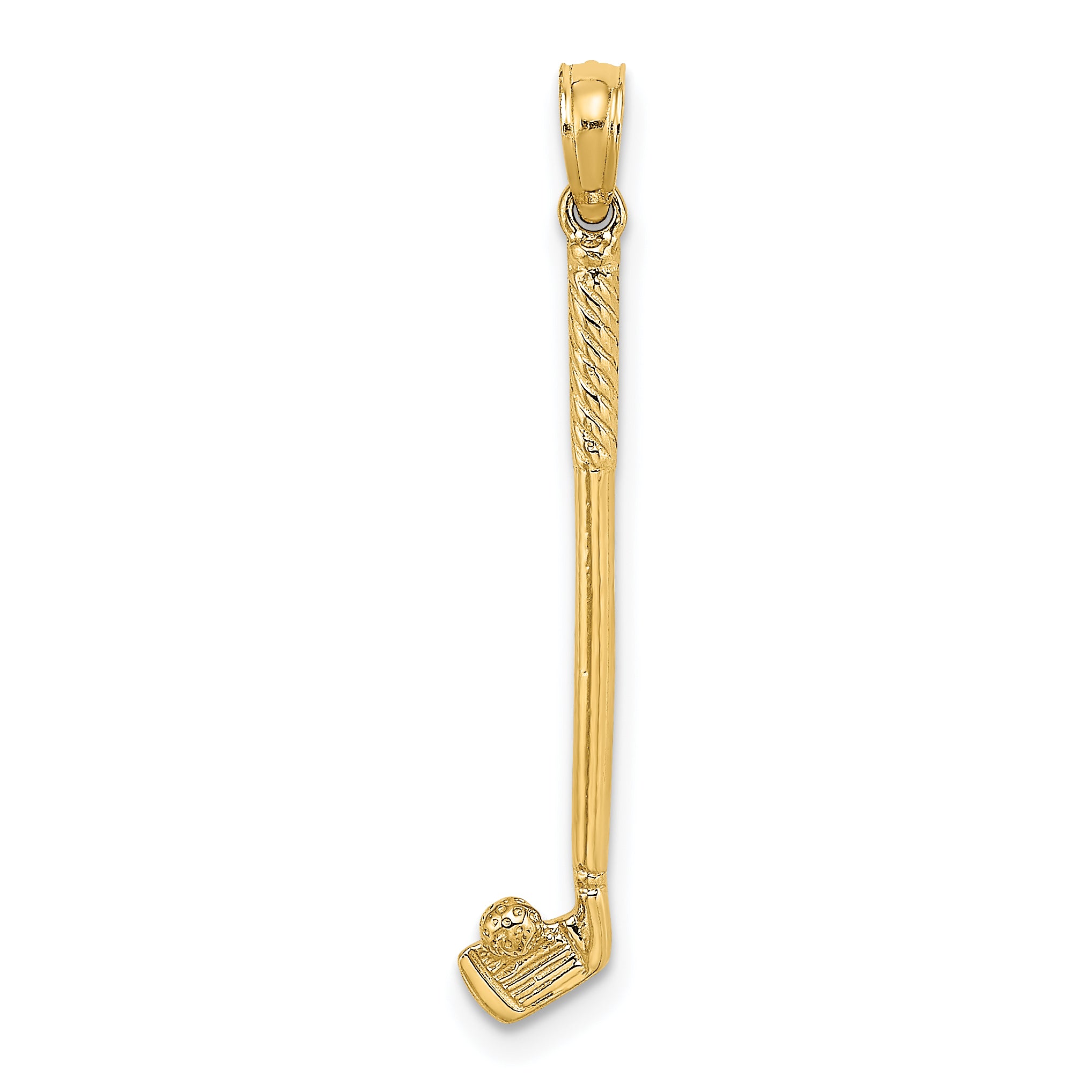 14k 3-D Single Golf Club with Ball Charm