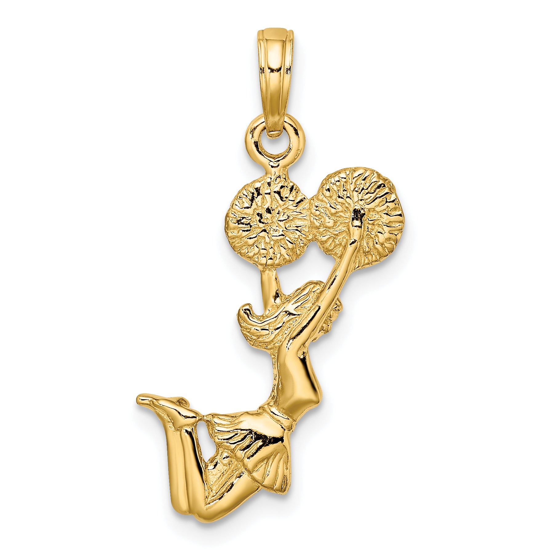 14k 3-D Jumping Cheerleader Charm