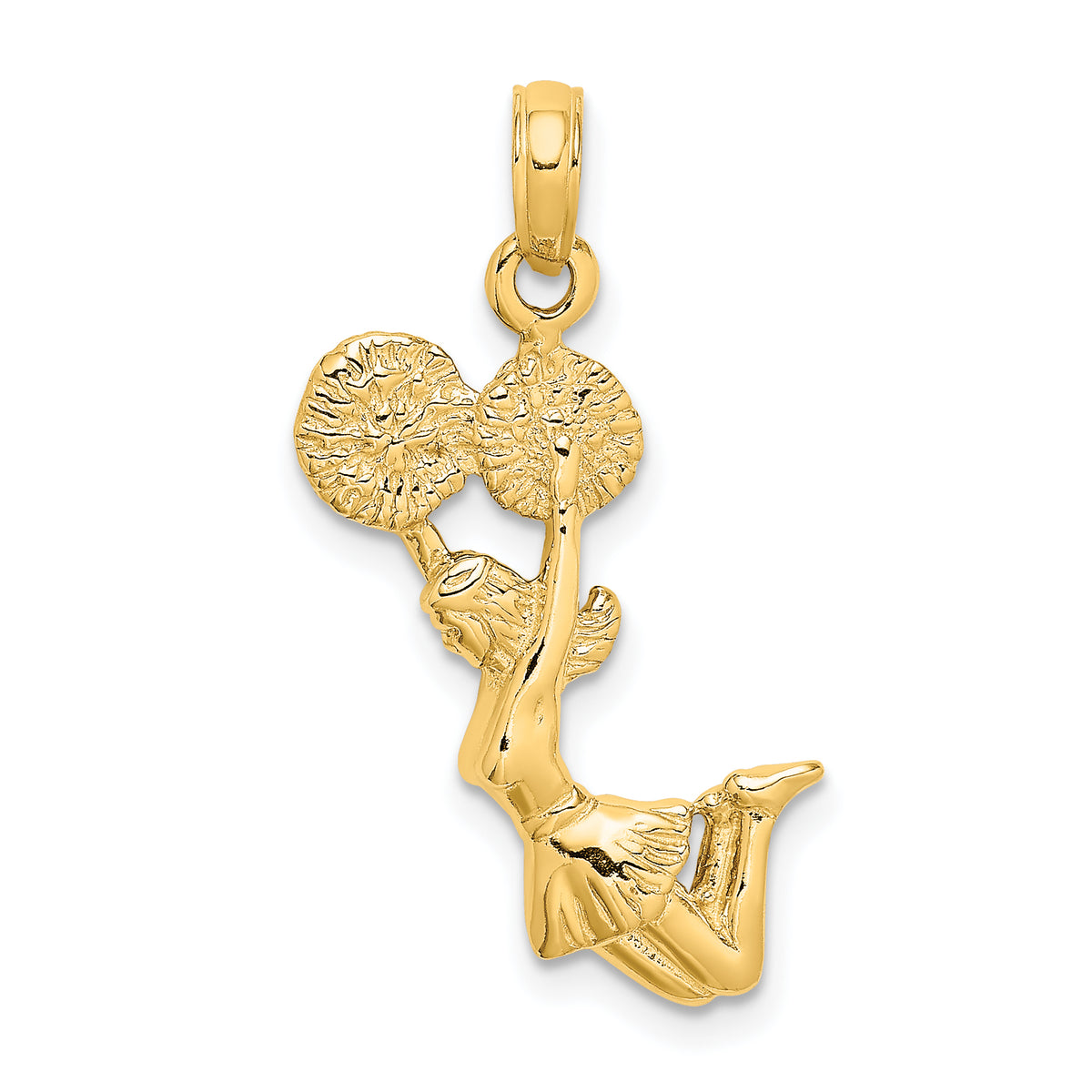 14k 3-D Jumping Cheerleader Charm