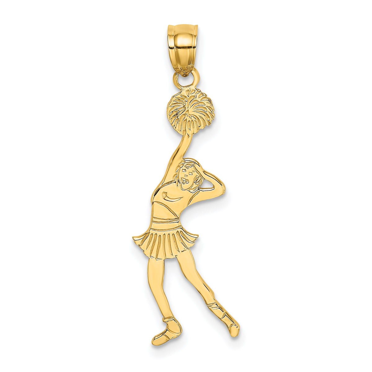 14k Cheerleader with Hand on Head Charm