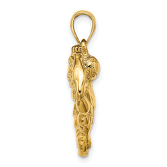 14k 3-D Bodybuilder Waist Up Pendant