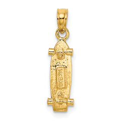 14k 3-D Skate Board Charm